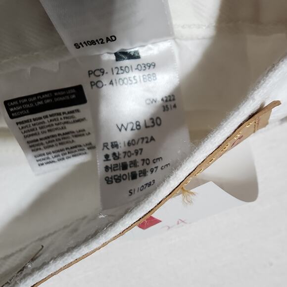 Levi's 501 original 28x30 sit at waist women-button fly white - Picture 7 of 9